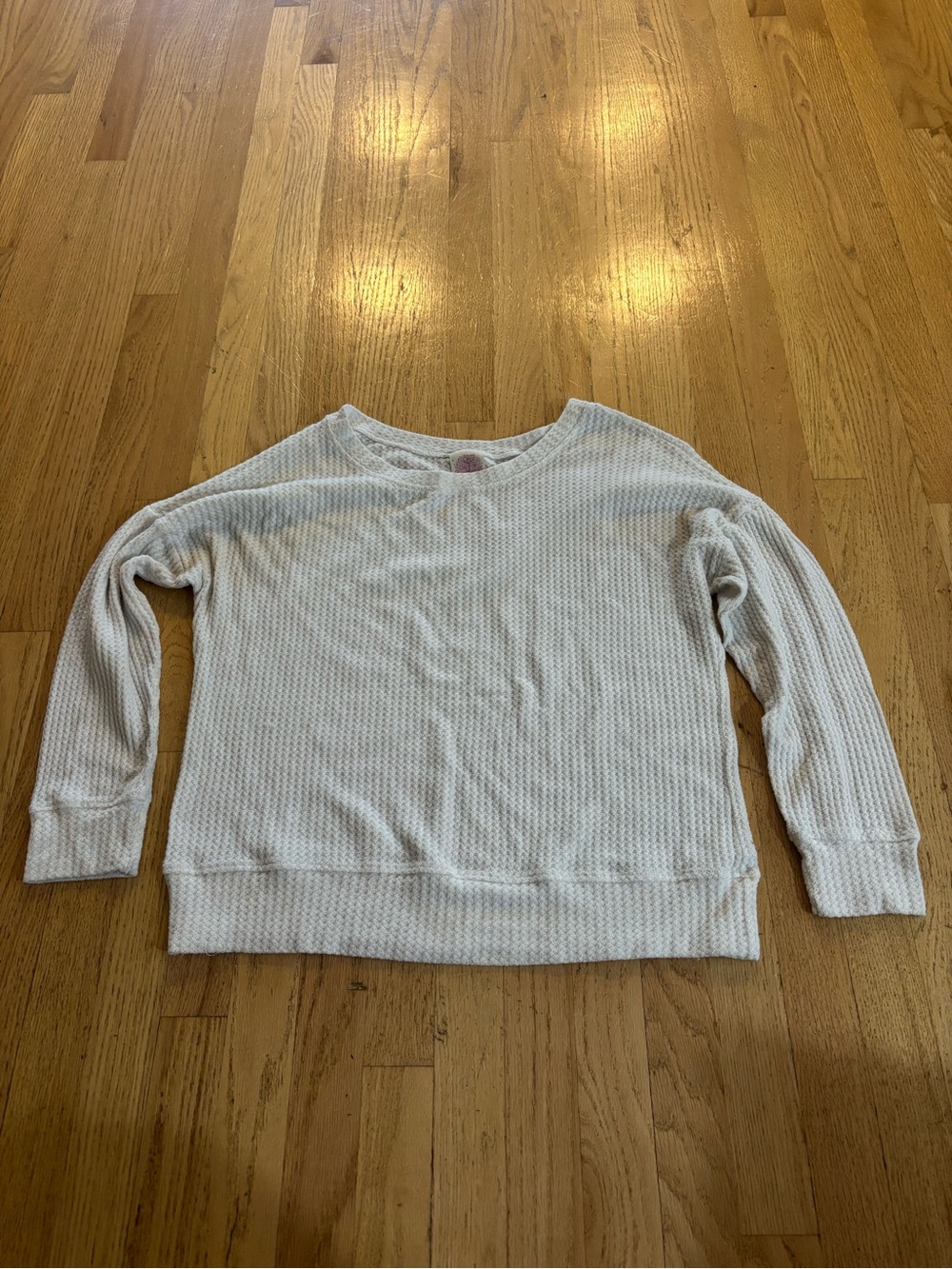 Freeloader White Waffle Knit Pullover